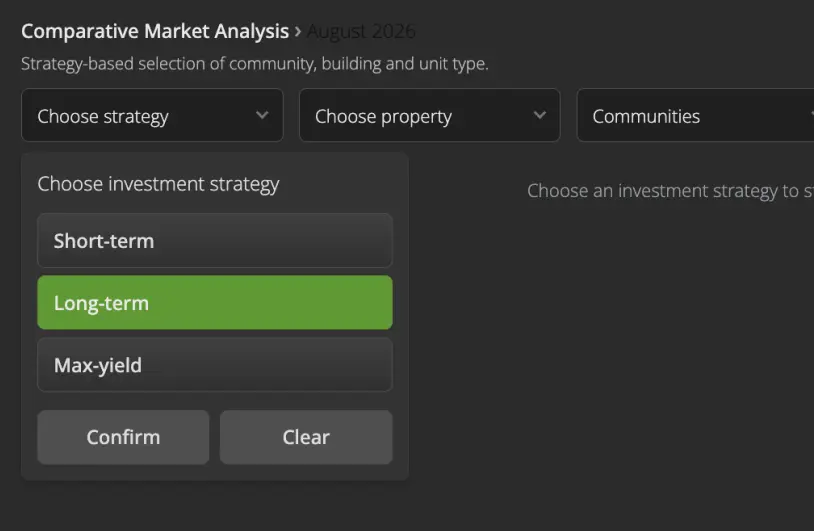 Choose CMA investment strategy