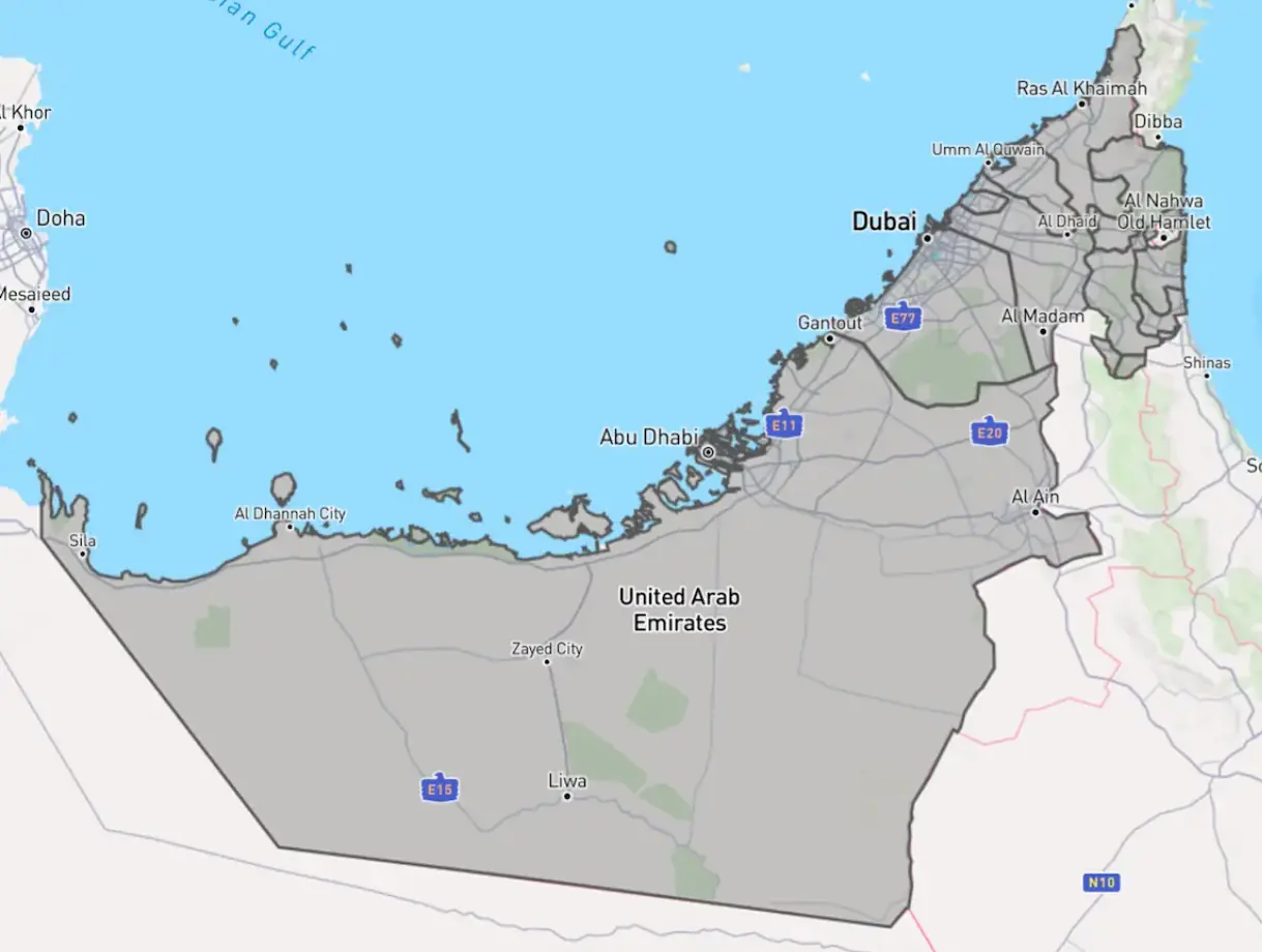 Features of the Emirate of Dubai for Geoanalytics and Real Estate Selection