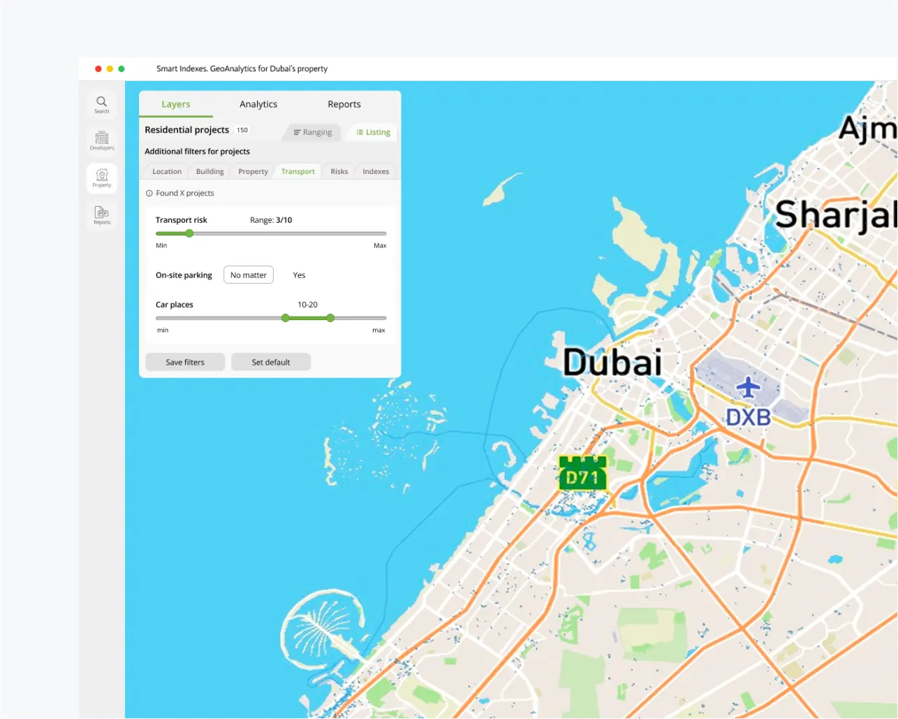 GeoAnalytics of Dubai, UAE