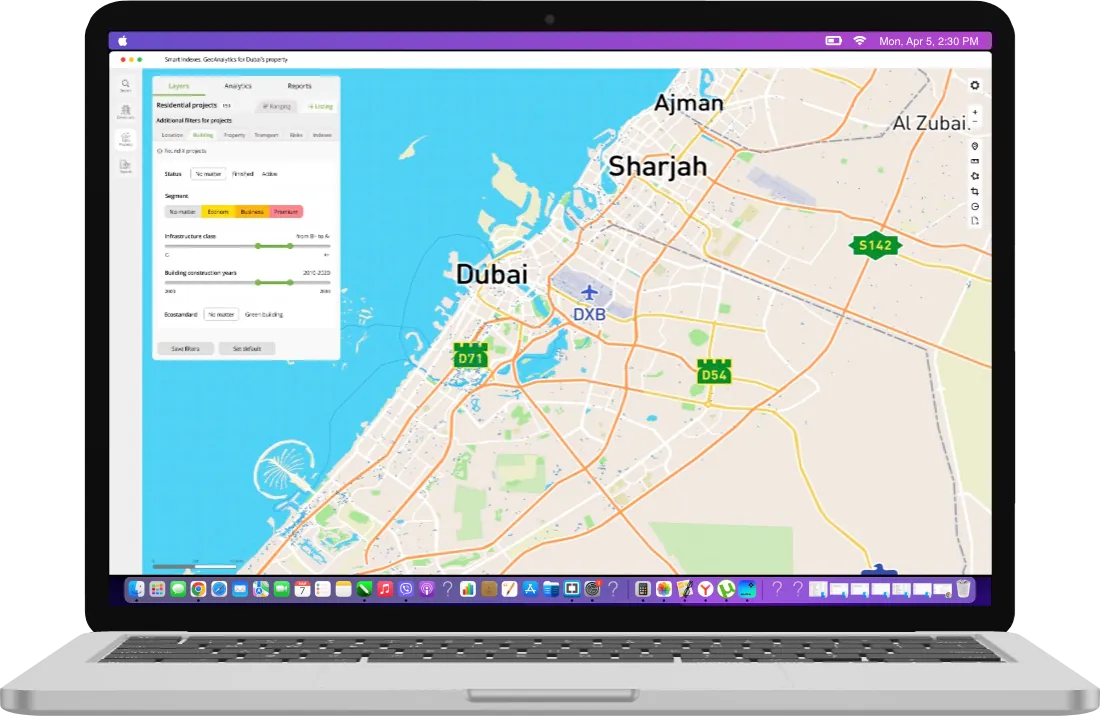 Smart Indexes GeoAnalytics Interface