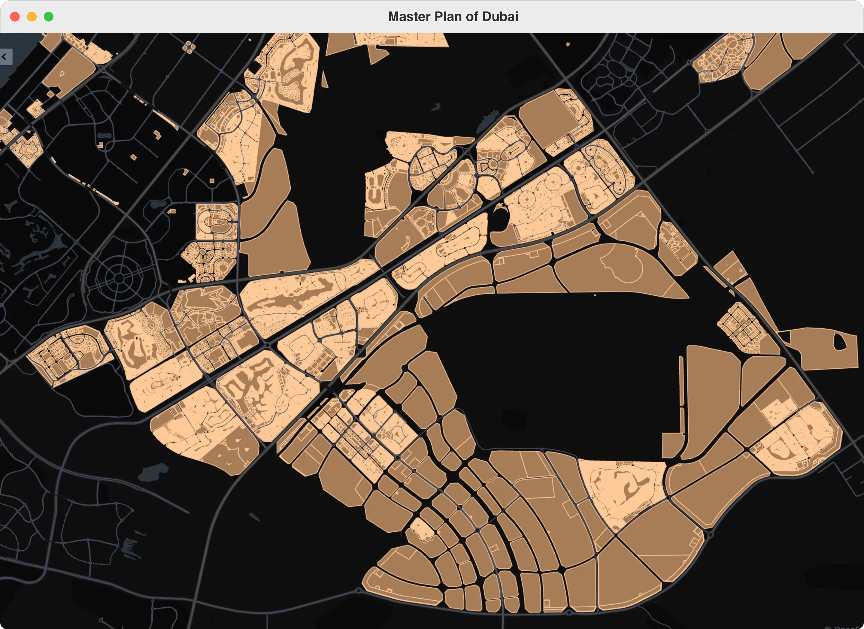 SmartIndexes. Master Plan of Dubai, UAE