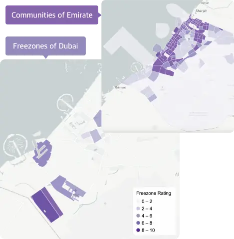 Geoanalytics of administrative boundaries of communities of the Emirate of Dubai Geoanalytics of administrative boundaries of communities of the Emirate of Dubai