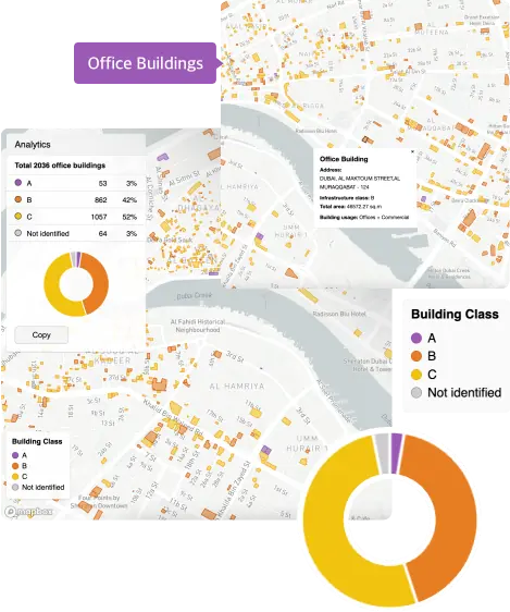 Geoanalytics of commercial office real estate in the Emirate of Dubai Geoanalytics of office buildings in the Emirate of Dubai
