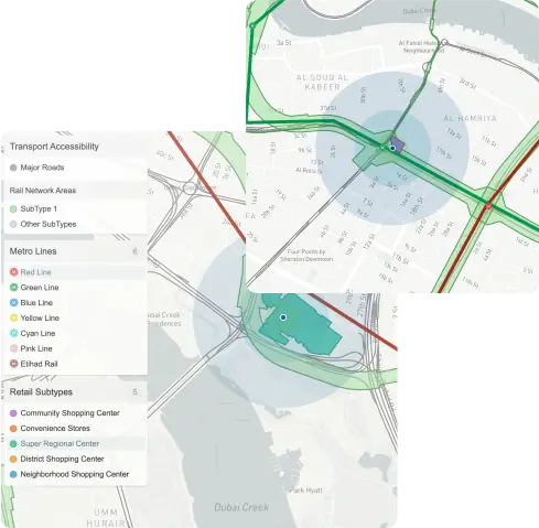 Transport accessibility of geo objects in the Emirate of Dubai Transport accessibility of communities, master projects and buildings in the Emirate of Dubai