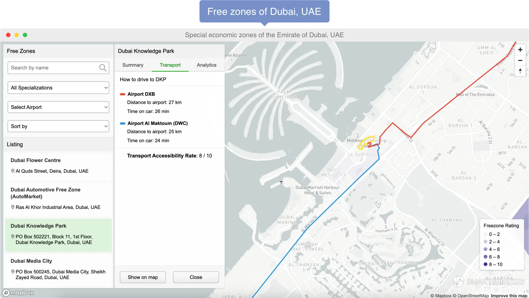 Geoanalytics for Business: Emiya Dubai Special Zones