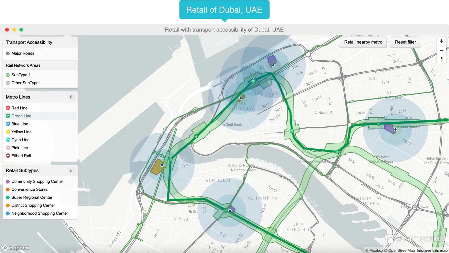 Geoanalytics for Business: Transport Accessibility of the Emirate of Dubai