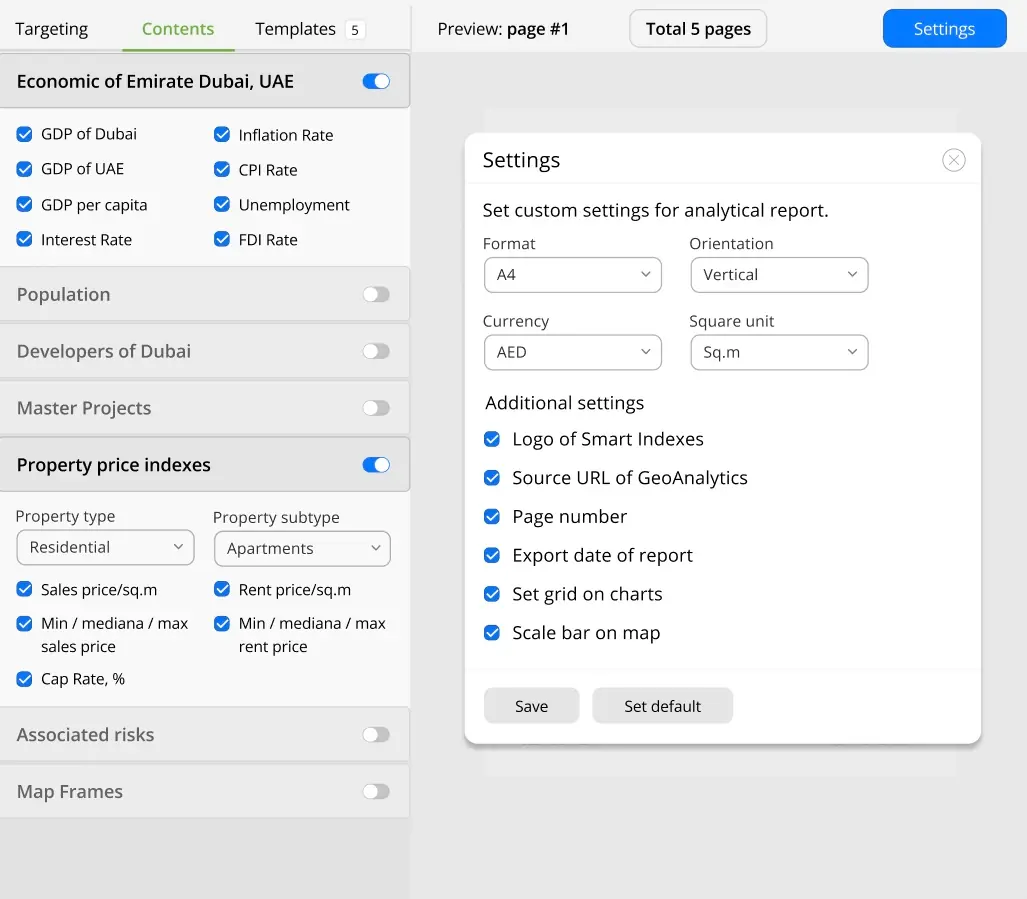 Settings for Report Manager