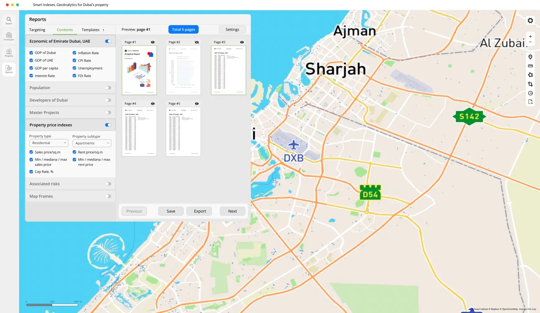 Total pages of UI Report Manager