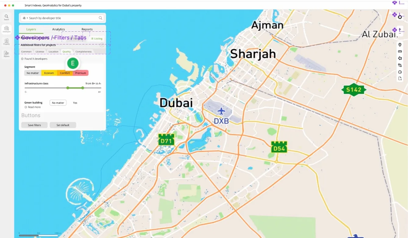 Screenshot of GeoAnalytics